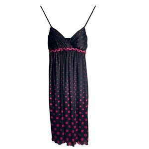 Ruby Rox Women Dress Size M Polka Dot Empire Waist Whimsy Retro Y2K Party Pinup